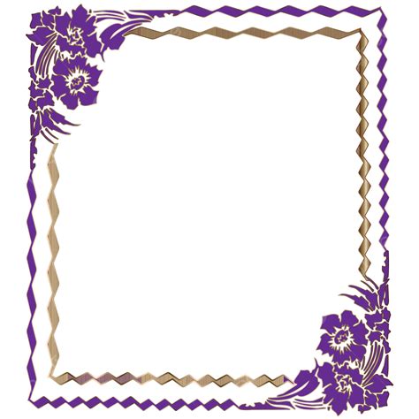 Simple Frame Border Vector Art Png Gold And Purple Border Frame Simple