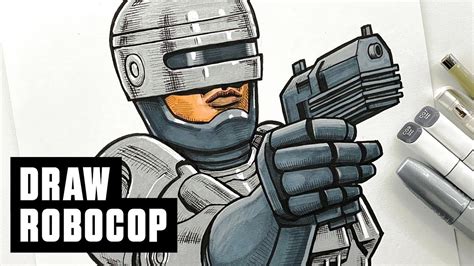 Drawing Robocop In A Comic Book Style YouTube