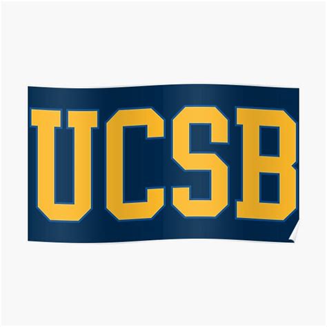 Ucsb College Font Poster For Sale By Scollegestuff Redbubble