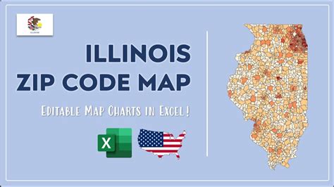 Illinois Zip Code Map In Excel Zip Codes List And Population Map
