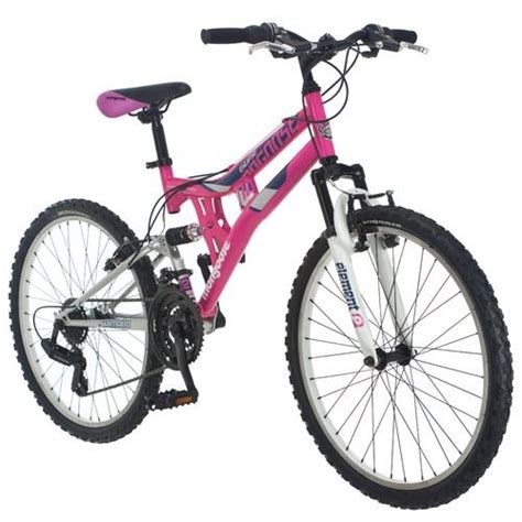 Mongoose Exlipse 24″ Girls Dual Suspension Mountain Bike Pink