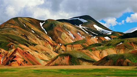 Nature Landscape Mountain Iceland Snow Field Hill Wallpapers Hd