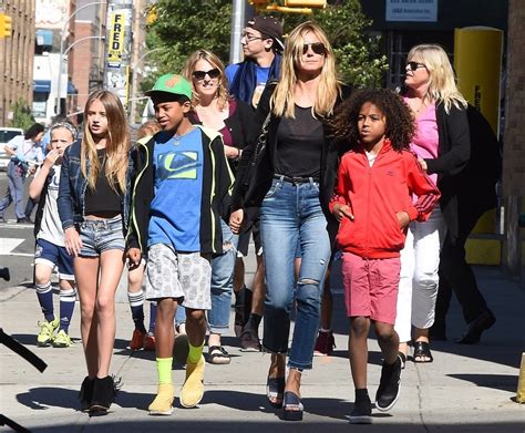On saturday, the supermodel shared a rare photo of her four the four kids joined their mother in germany after klum filed an emergency motion in august claiming that seal, 57, would not permit their children to travel. Heidi Klum Photos Photos - Heidi Klum & Her Children Walk ...