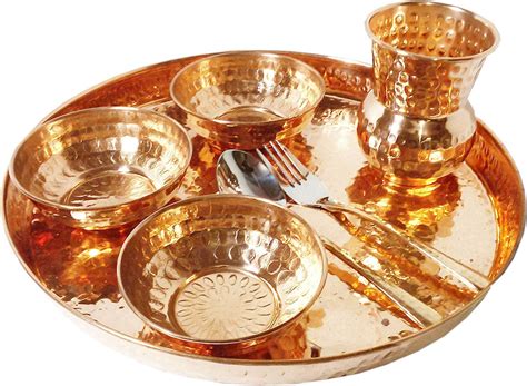 Indian Handmade 100 Pure Copper Dinnerware Copper Traditional Etsy