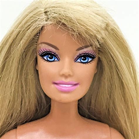 barbie long blonde hair w bangs side part open smile nude doll belly my xxx hot girl