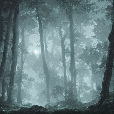 A Moonlit Clearing In The Woods Ttrpg Gridless Map Beautiful 8 K