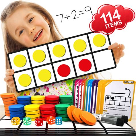 Magnetic Ten Frames And Counters Math Manipulatives For Kids