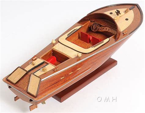 Handcrafted Classic Runabout Speed Boat Wood Model 157 Speed Boats