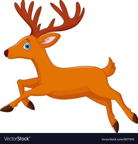 Cartoon Deer Running Royalty Free Vector Image
