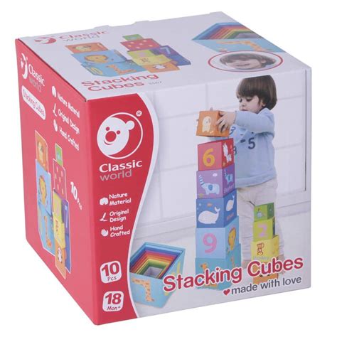 Classic World Stacking Cubes 10pcs Imani Kids Sa