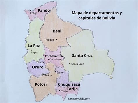 Lista De Departamentos Y Capitales De Bolivia 【apréndetelas Todas】