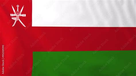 Video „flag Of Oman Slow Motion Waving Rendered Using Official Design