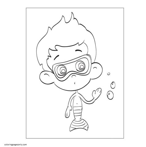 Bubble Guppies Coloring Pages Una And Nonny