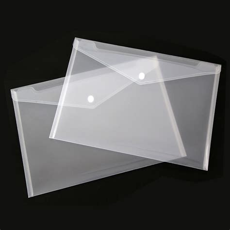 Promotional A5 Clear Plastic Pp Document Sleeve Envelope File Folder