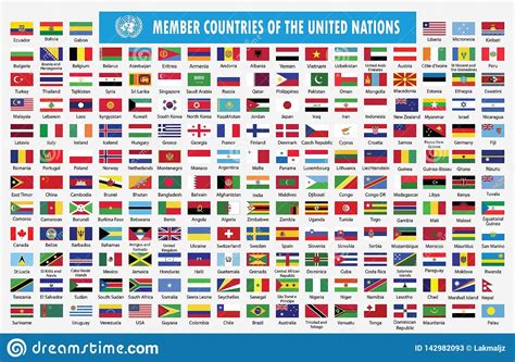 Flags Of Members Countries Of The United Nations Stock Vector