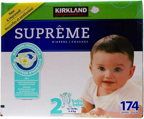 Value Pack Kirkland Signature Supreme Baby Diapers Size