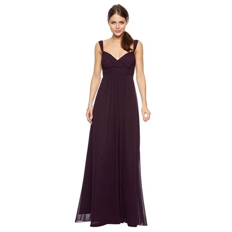 Rose Pleat Chiffon Maxi Dress At Purple Bridesmaid