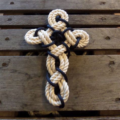 Celtic Cross Rope Cross Knotted Woven Rope Cross Cotton And Etsy