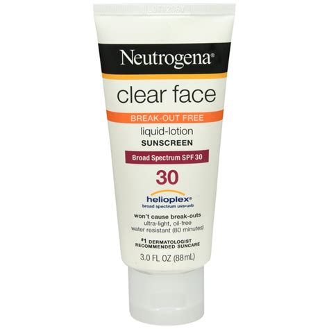 Neutrogena Clear Face Liquid Lotion Sunscreen For Acne Prone Skin