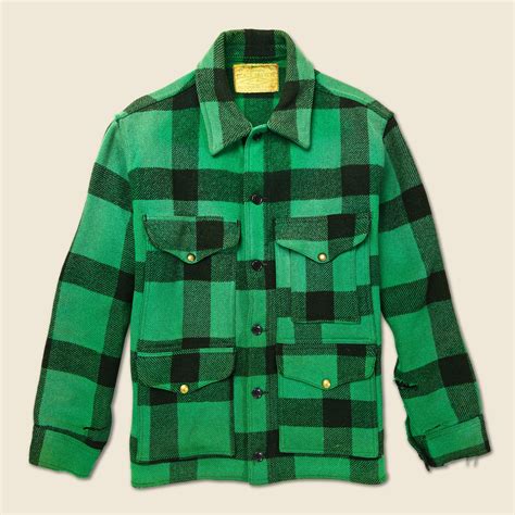 Filson Buffalo Plaid Wool Jacket Greenblack Green Jacket Jackets