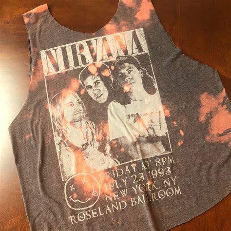 Nirvana One Of A Kind Acid Wash Crop Tank Top Womens Size M L