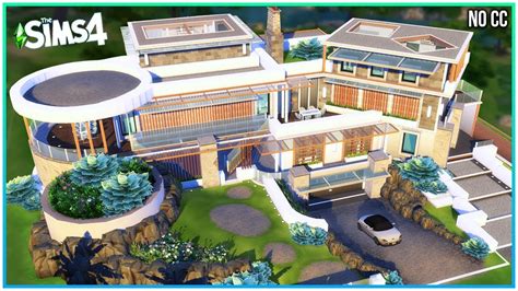 Circular Modern Mansion No Cc Sims 4 Speed Build New Giveaway