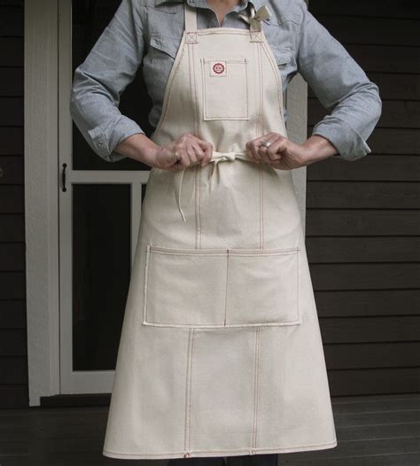 Classic Canvas Apron Red Or Navy
