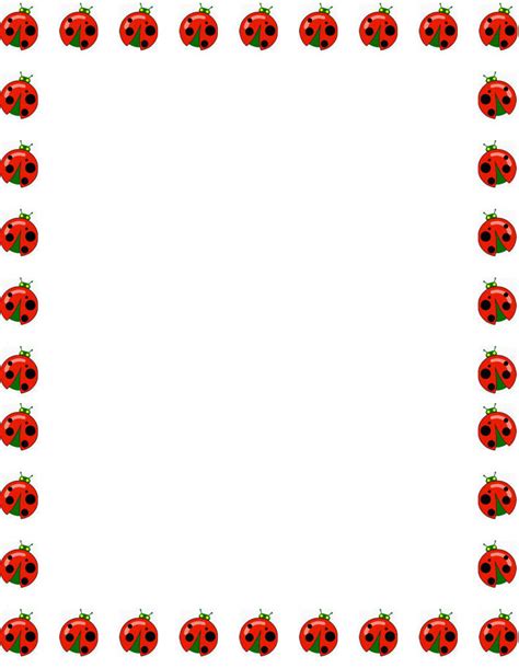 Ladybug Border Clip Art Free Clipart Best
