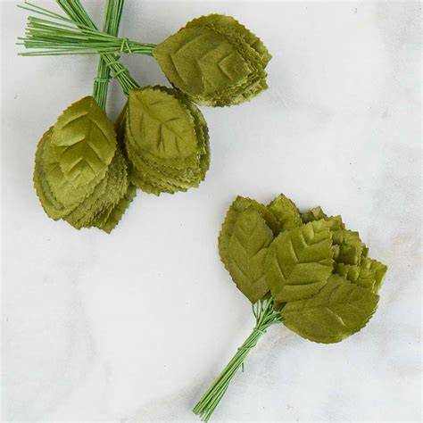 Green Silk Rose Leaves - Floral Design Accessories ...