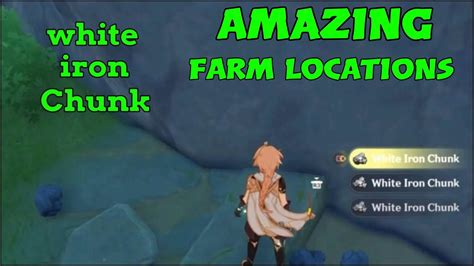 White Iron Chunk Genshin Impact Best Farm Locations Guide Youtube