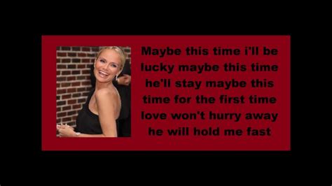 Maybe This Time Glee Cast Version Lyrics Youtube