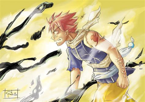 Fairy Tail Fan Art Golden Flames Natsu By Kotkott On