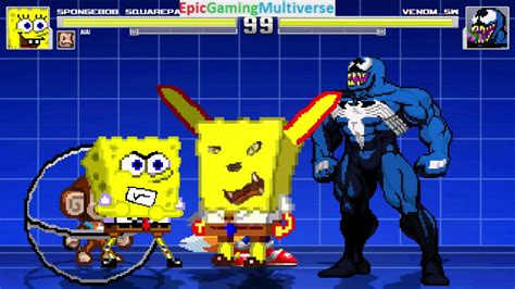 Sega Characters And Spongebob Squarepants Vs Venom In A Mugen Match
