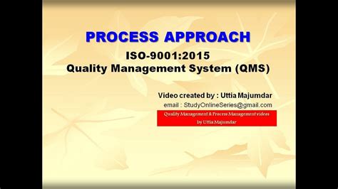 Process Approach Iso 9001 2015 Quality Management Systems Qms Youtube