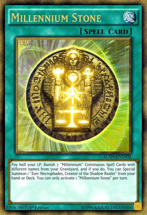 Millennium Stone By Alanmac95 Yugioh Dragon Cards Custom Yugioh Cards Yugioh Cards