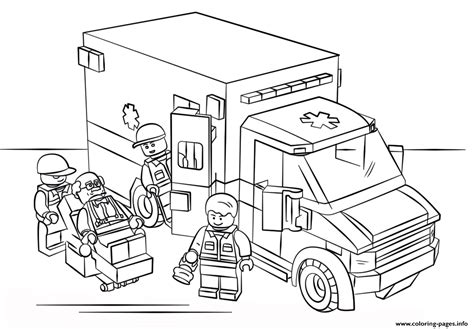 'cause what else would you want to color? Lego Ambulance City Coloring Pages Printable