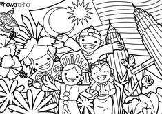 Merdeka coloring pages for kids. Pin by nik mahzon on Malaysia National Day | Coloring ...