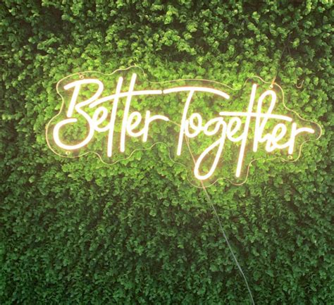 Better Together Neon Sign Pop Celebrations And Events
