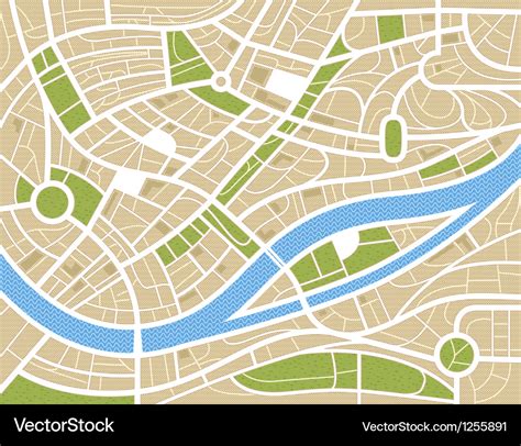 Abstract City Map Royalty Free Vector Image Vectorstock