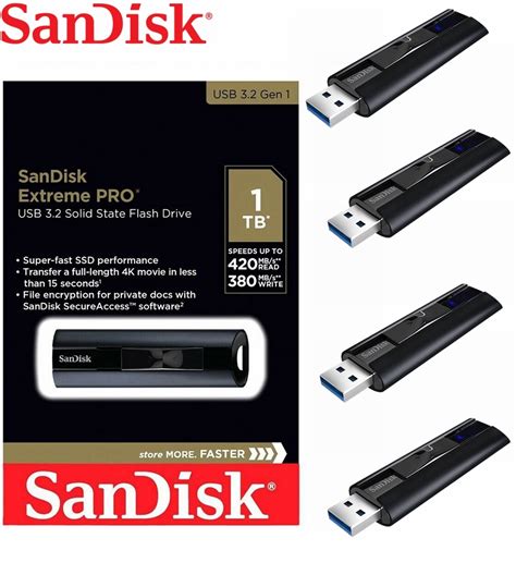Usb Sandisk Extreme Pro 64gb 128gb 31 Flash Drive Memory Stick Cz800