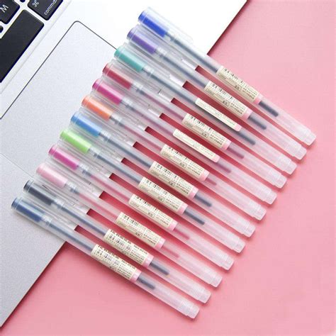 Muji Style Gel Pens Set Of 12 Notebooktherapy
