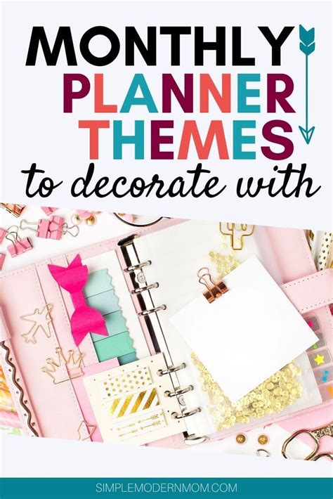 Monthly Planner Theme Ideas To Decorate Your Planner Planner Themes