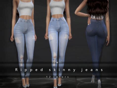 The Sims Resource Ripped Skinny Jeans By Jmt Sims 4 Downloads