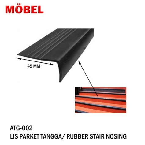 Jual Yosin Step Nosing List Tangga Karet Anti Slip Hitam Polos Shopee Indonesia