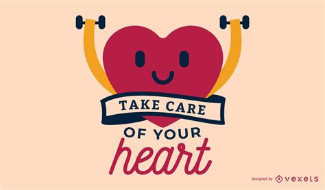 Take Care Of Your Heart Illustration Vector Download