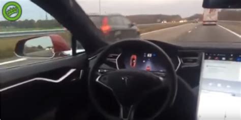 Watch This Tesla Model S Owner Sit In The Backseat With Autopilot At 51