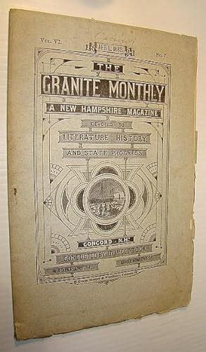 The Granite Monthly A New Hampshire Magazine Of Literature History