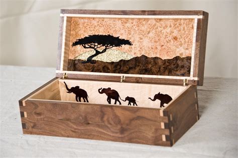 Custom African Themed Jewelry Box By Awl Woodworks