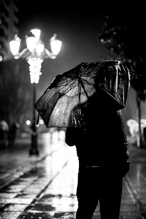 Black And White Rain Streets