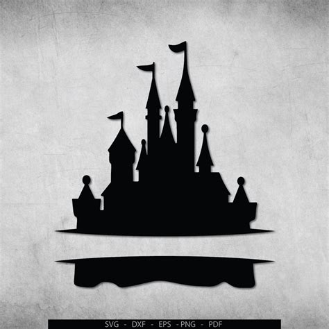 Disney castle SVG Dinsey castle monogram files for cricut | Etsy